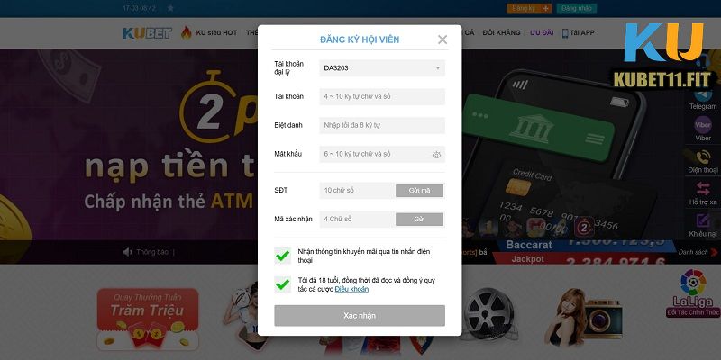 Cách thức đăng ký tài khoản hội viên tại Kubet11